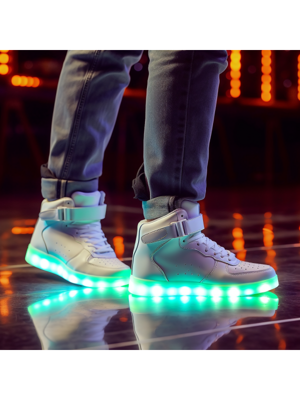 LED Light Multi Color unisex rechargeable light up shoes